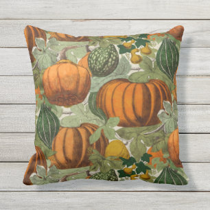 Vintage Pumpkins and Gourds Kudde
