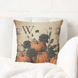Vintage Pumpkins Monogram Kudde