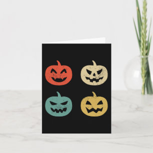 Vintage Pumpkins Roligt Halloween Retro Gift Kort