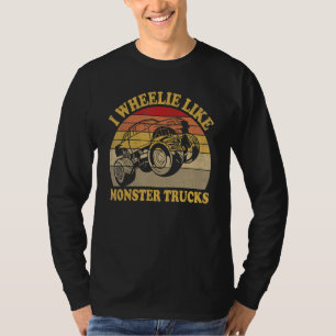 Vintage Pun Monsters Lastbil Tävla Life Trucking T Shirt