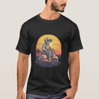 Vintage Puppy Ride a Scooper T-shirt