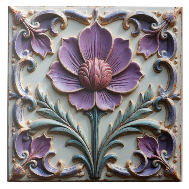 Vintage Purple Majesty Kakelplatta (Framsidan)