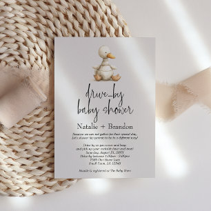 Vintage Push Nursery Animals Drive by Baby Shower Inbjudningar