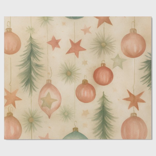 Vintage Pyntpapper Presentpapper (Platt)