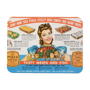 Vintage Pyrex Bake Ware "to you" Magnet
