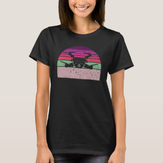 Vintage Quadcopter Retro-dra Pilot Quadrotor-rak T Shirt