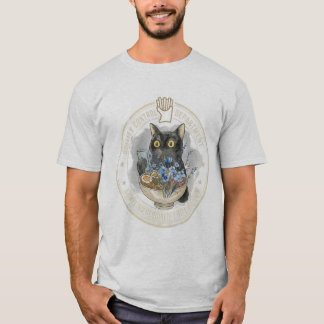 Vintage Quality Control Svart Katt Ramen T-Shirt