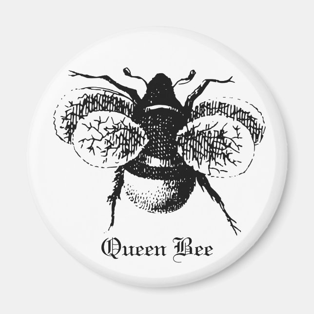 Vintage Queen Bee Magnet (Framsidan)