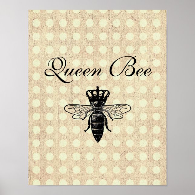 Vintage Queen Bee Poster (Framsidan)
