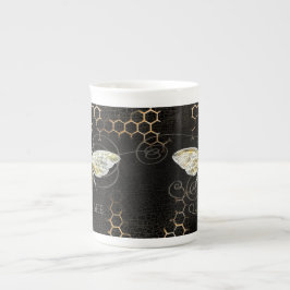 Vintage Queen Bee Royal Krona Black Benporslin Mugg