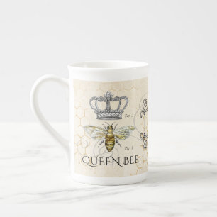 Vintage Queen Bee Royal Krona Monogram Benporslin Mugg