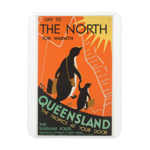 Vintage Queensland Australien Stateroom Magnet