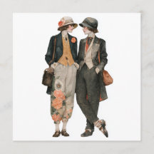 Vintage queer modemodeller 2 - decoupageark,