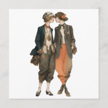 Vintage queer modemodeller - decoupageark,