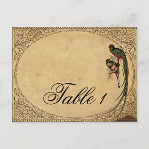 Vintage Quetzal Bird Elegant Bordsnummer