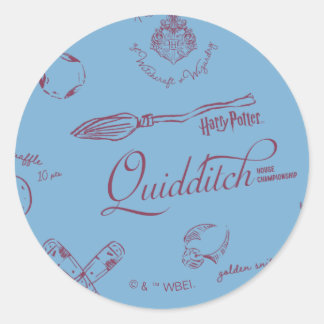 Vintage QUIDDITCH™ Broderimönster Runt Klistermärke