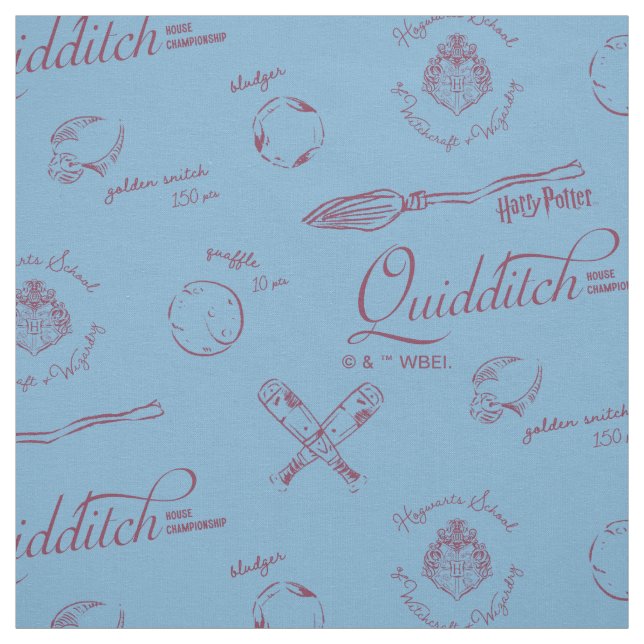 Vintage QUIDDITCH™ Skissmönster Tyg (Provkarta)