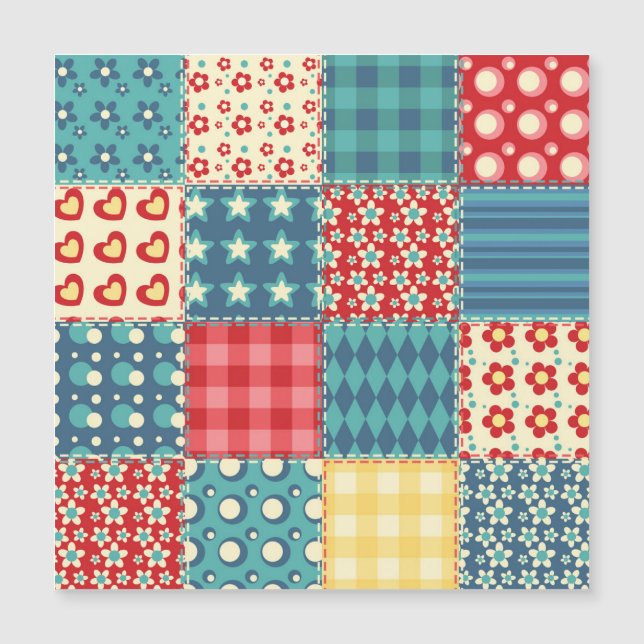 Vintage quilt: lappverksbakgrund mönster. (Framsida)
