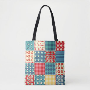 Vintage quilt: lappverksbakgrund mönster. tygkasse