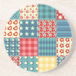 Vintage quilt: lappverksbakgrund mönster. underlägg