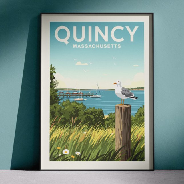 Vintage Quincy Massachusetts Poster (Skapare uppladdad)