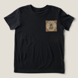 Vintage Rabbit,Cute Rabbit with Flowers Pattern  T Shirt