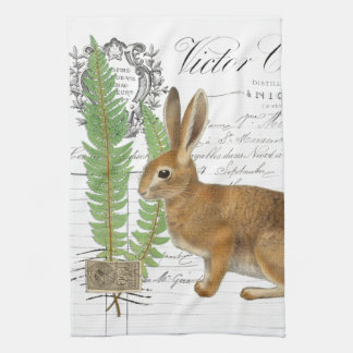 Vintage Rabbit Fransk Lapin Kitchen HandTowel Kökshandduk