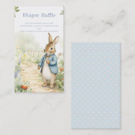 Vintage Rabbit Garden Baby Shower Diaper Raffle Tilläggskort