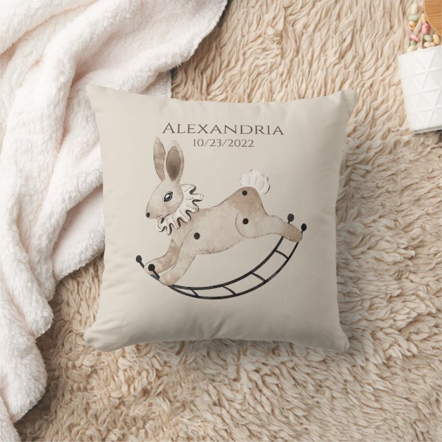 Vintage Rabbit Nursery Kudde (Filt)
