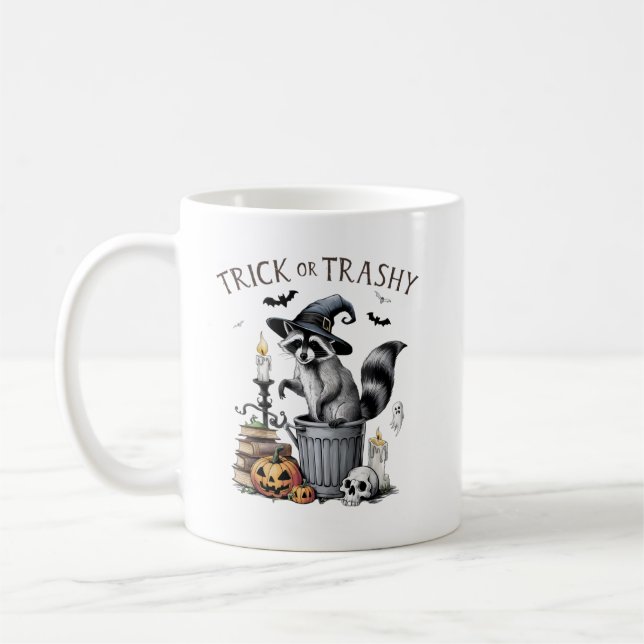 Vintage Raccoon Halloween Kaffemugg (Vänster)