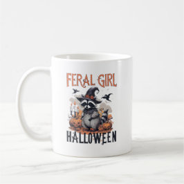 Vintage Raccoon Halloween Kaffemugg