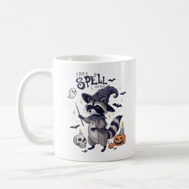 Vintage Raccoon Halloween Kaffemugg (Vänster)