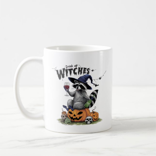 Vintage Raccoon Halloween Kaffemugg (Vänster)