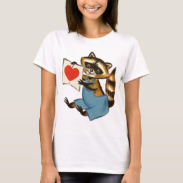 Vintage Raccoon Kärlek Tee Shirt