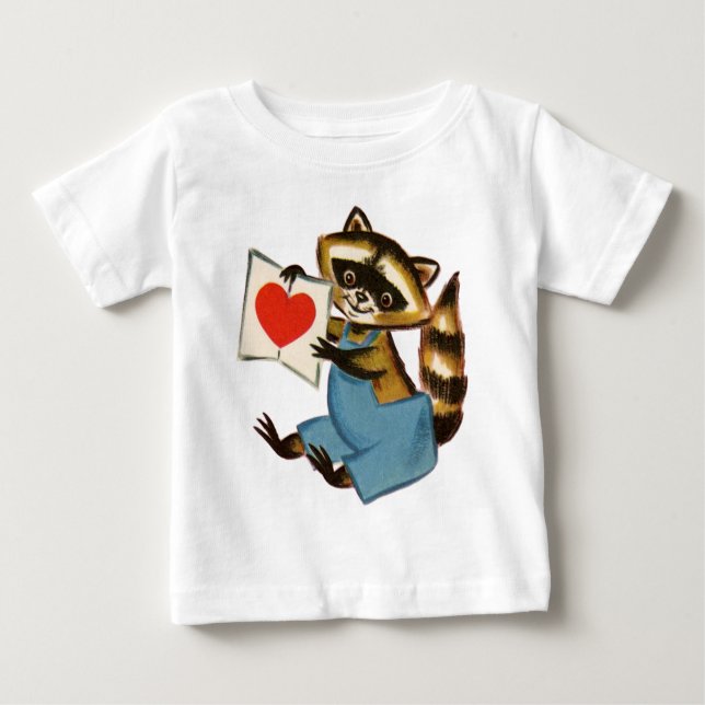 Vintage Raccoon Kärlek Tröja (Framsida)
