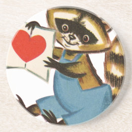 Vintage Raccoon Kärlek Underlägg
