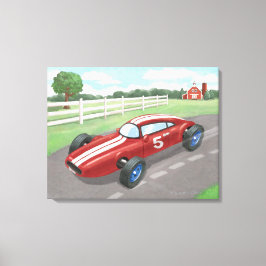Vintage Racer: Cherry Red Canvastryck