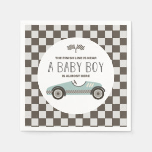 Vintage racerbil-babyshower pappersservett