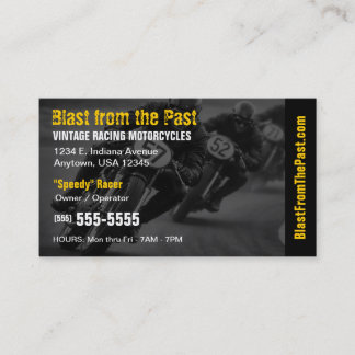 Vintage Racing Motorcykel | Klassisk Motorsport Visitkort
