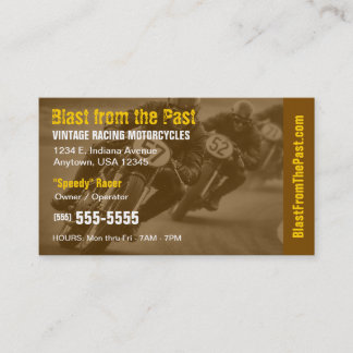 Vintage Racing Motorcykel | Klassisk Motorsport Visitkort