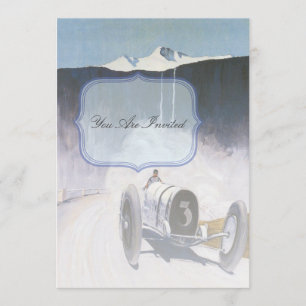 Vintage Racingbiljetter Inbjudningar