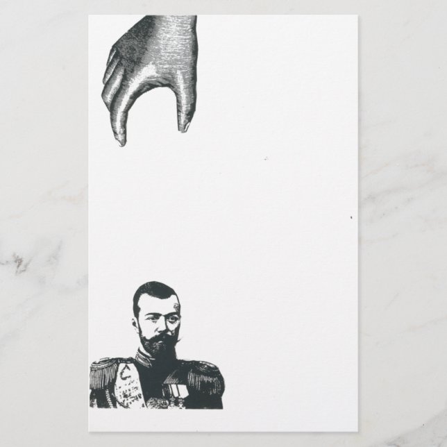 Vintage räcker, distingerad gentlemanbrevpapper brevpapper (Framsida)