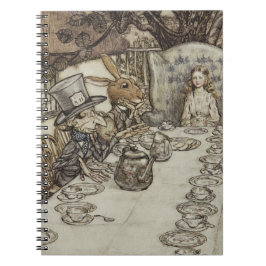 Vintage Rackham Mad Tea Party Alice i Wonderland Anteckningsbok