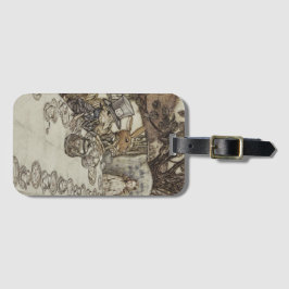 Vintage Rackham Mad Tea Party Alice i Wonderland Bagagebricka