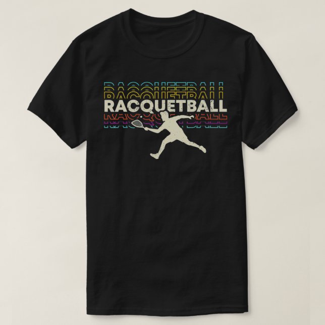 Vintage Racquetball Player Retro Racquet Team T Shirt (Design framsida)