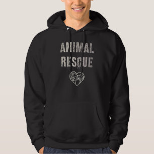 Vintage Rädda djuren Vild katt Hundar adoptionsdep Hoodie
