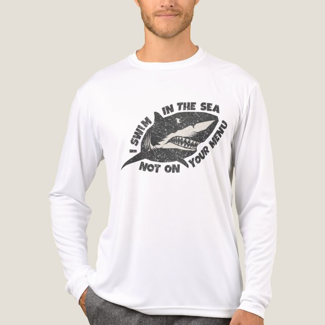 Vintage Rädda Hajarna T Shirt (Framsida)
