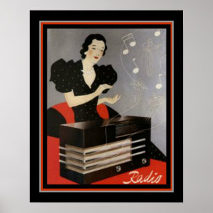 Vintage Radio Advertisement 16 x 20 Print Poster