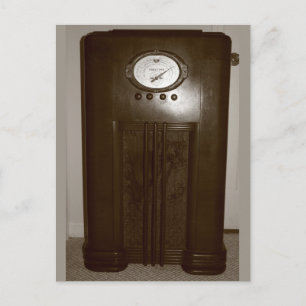 Vintage Radio Fotografiet Vykort
