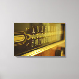 Vintage Radio - glöd Canvastryck